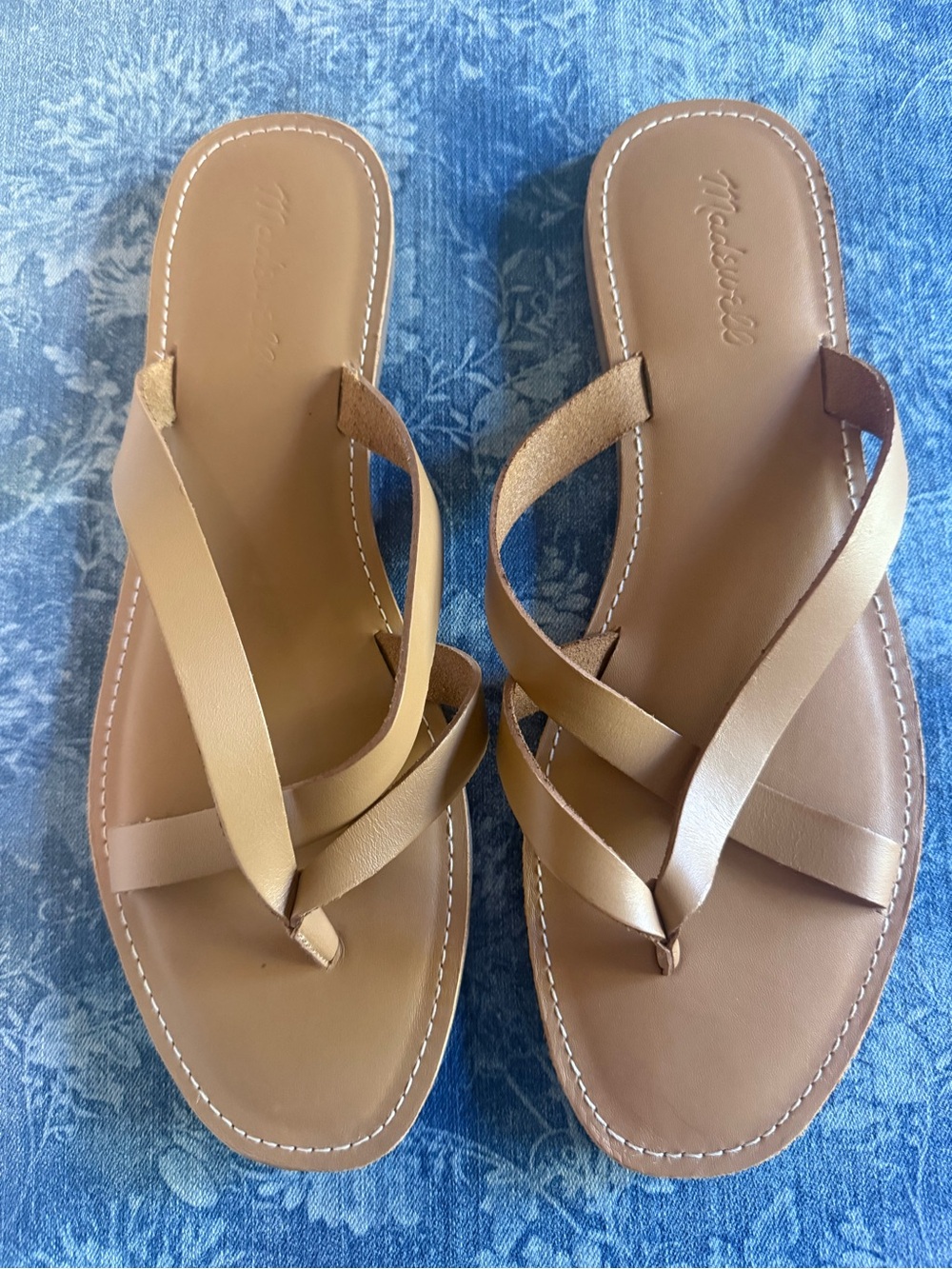Madewell Tan Leather Strappy Sandals